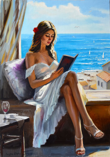 The Mediterranean noon III by Serghei Ghetiu, Painting for Sale on Singulart