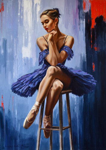 The beauty of purple van Serghei Ghetiu, Schilderij te koop op Singulart