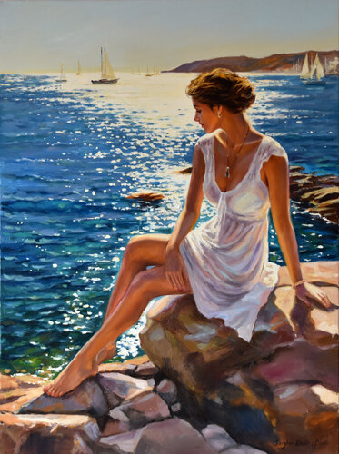 The Mediterranean noon III von Serghei Ghetiu, Malerei kaufen auf Singulart