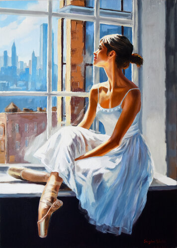 The sunny day at the ballet school van Serghei Ghetiu, Schilderij te koop op Singulart