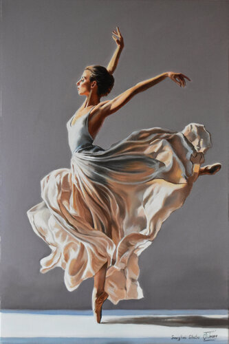 In the move of dance III van Serghei Ghetiu, Schilderij te koop op Singulart