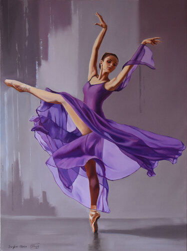 The beauty of purple II van Serghei Ghetiu, Schilderij te koop op Singulart