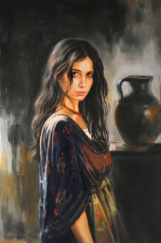 A gypsy woman di Serghei Ghetiu, Pittura in vendita su Singulart