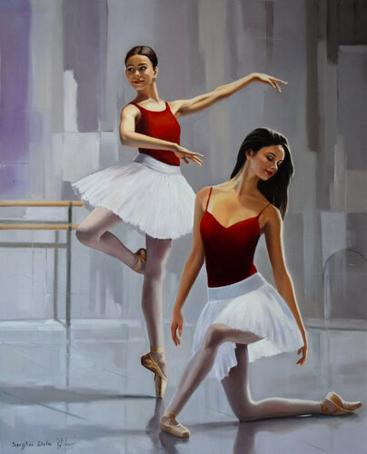 Girls who love ballet von Serghei Ghetiu, Malerei kaufen auf Singulart