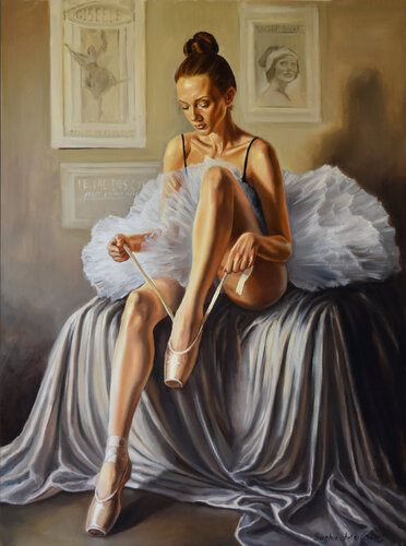 Preparing for performance by Serghei Ghetiu, Painting for Sale on Singulart