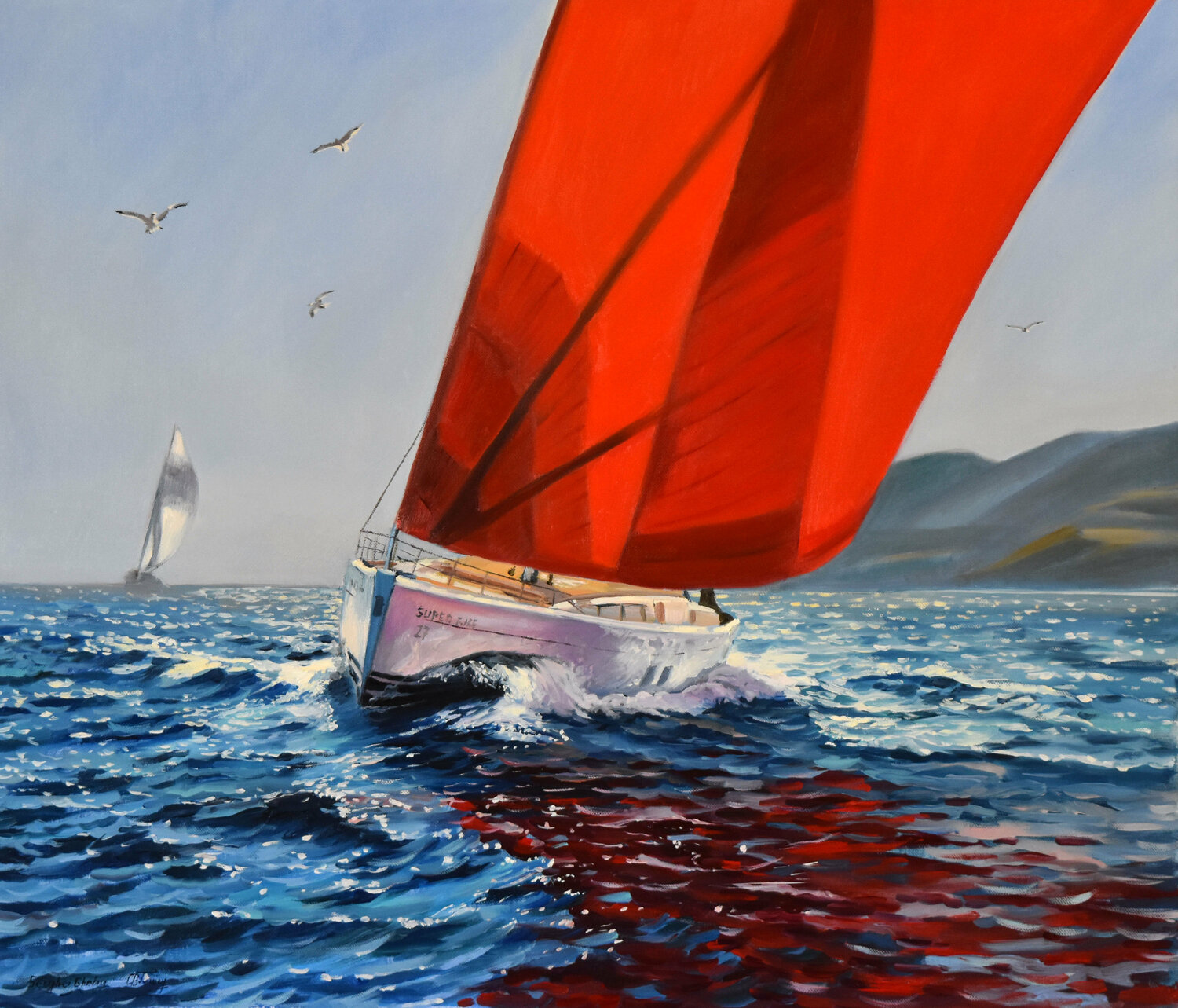 The breath of the sea wind Serghei Ghetiu Originalgemälde zu verkaufen