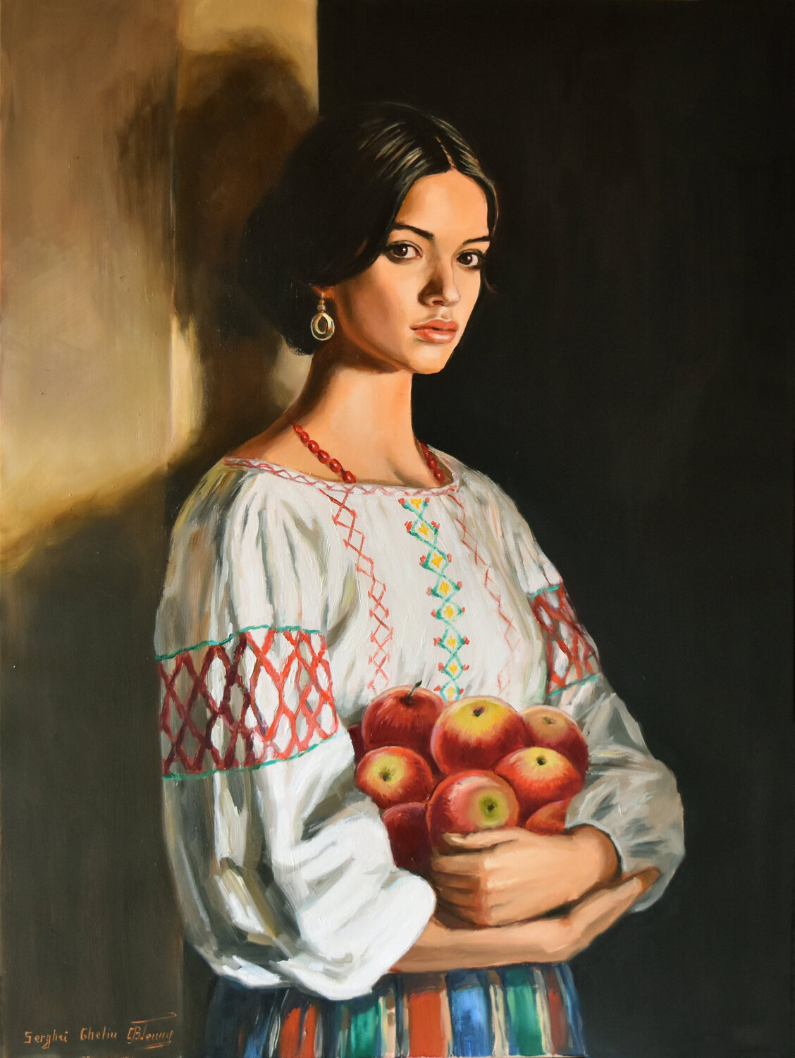 A portrait with apples Serghei Ghetiu