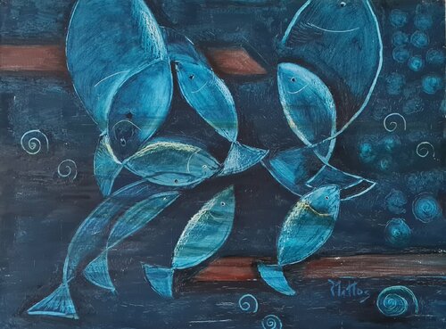 Tramas peces 1 van Rosario De Mattos, Schilderij te koop op Singulart