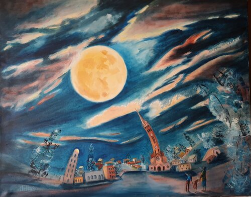 HECHIZO DE LUNA par Rosario De Mattos, Peinture en vente sur Singulart