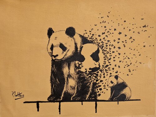 SU DESTINO: NUESTRO DESTINO 24 8 (PANDA BEAR) van Rosario De Mattos, Schilderij te koop op Singulart