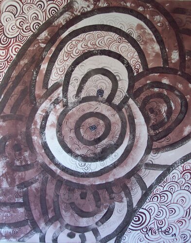 Abstracto  09-7 "El microcosmos es como el macrocosmos". von Rosario De Mattos, Malerei kaufen auf Singulart