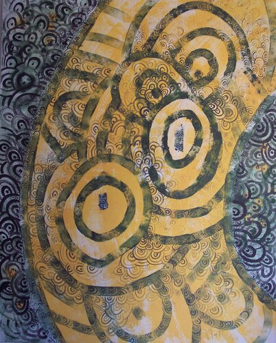 Abstracto 09-9 "El microcosmos es el reflejo del macrocosmos". di Rosario De Mattos, Pittura in vendita su Singulart