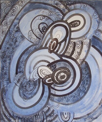 La curvatura del universo   Abstracto 09 10 von Rosario De Mattos, Malerei kaufen auf Singulart