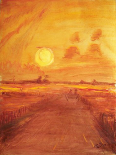 Homenaje a Van Gogh 3 by Rosario De Mattos, 종이 for Sale on Singulart