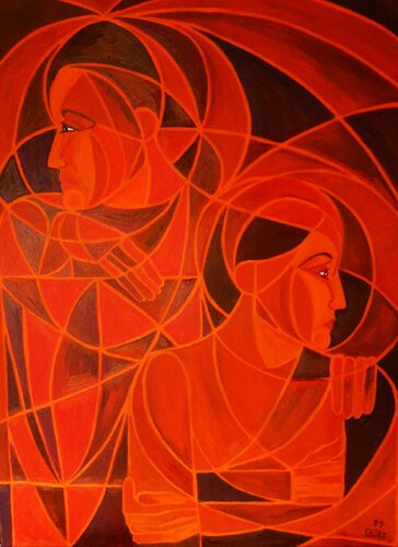MOTHER AND CHILD von Edith Stütz, Malerei kaufen auf Singulart