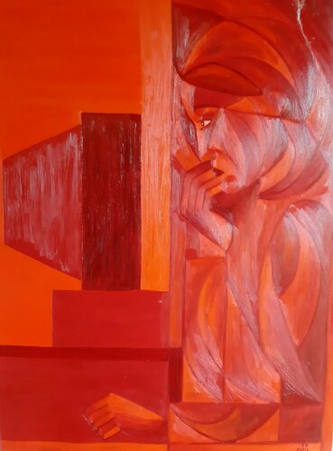 DER HALBE MENSCH van Edith Stütz, Schilderij te koop op Singulart