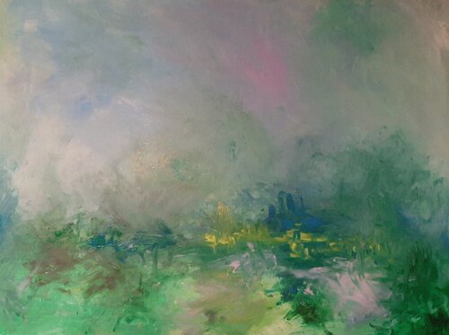 GREEN SOUL IN MY DREAMS van Edith Stütz, Schilderij te koop op Singulart