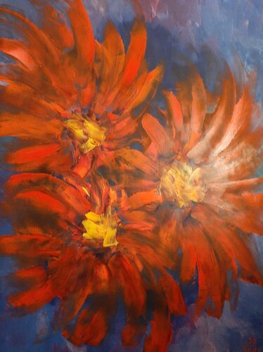 FLOWERS 1 di Edith Stütz, Pittura in vendita su Singulart