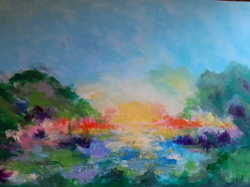 DIE ENDLICHKEIT IN DER UNENDLICHKEIT di Edith Stütz, Pittura in vendita su Singulart