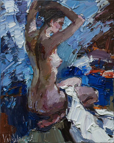 Nude woman oil painting di Anastasiya Valiulina, Pittura in vendita su Singulart