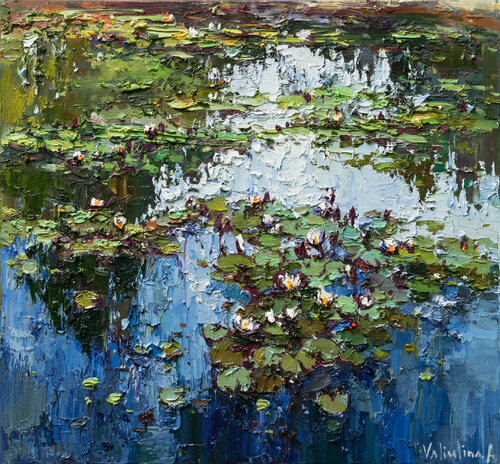 White Water Lilies par Anastasiya Valiulina, Peinture en vente sur Singulart