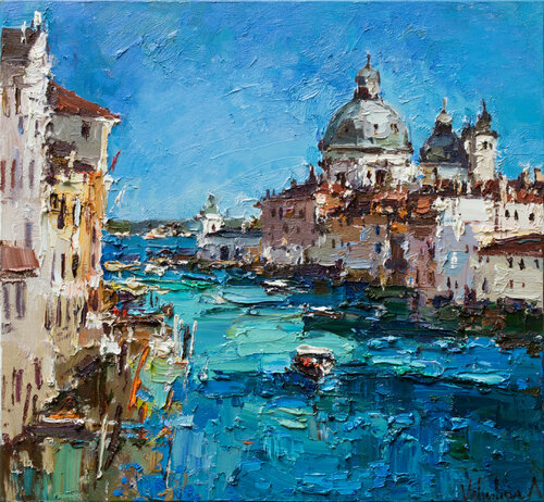 Venice Italy - Original Oil Painting di Anastasiya Valiulina, Pittura in vendita su Singulart