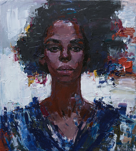 African woman portrait di Anastasiya Valiulina, Pittura in vendita su Singulart