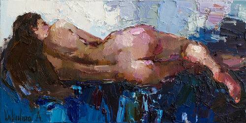 Nude woman oil painting di Anastasiya Valiulina, Pittura in vendita su Singulart