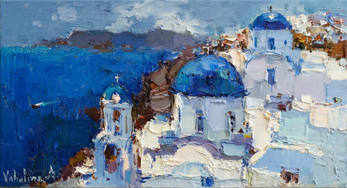 Santorini, Greece von Anastasiya Valiulina, Malerei kaufen auf Singulart
