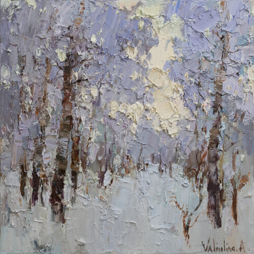 Winter forest par Anastasiya Valiulina, Peinture en vente sur Singulart
