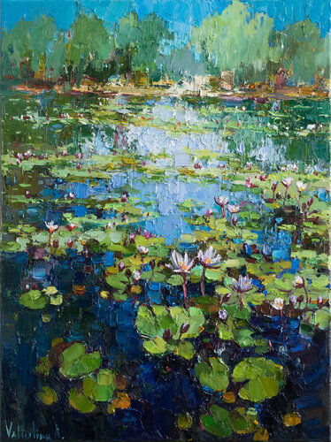 White Water Lilies par Anastasiya Valiulina, Peinture en vente sur Singulart