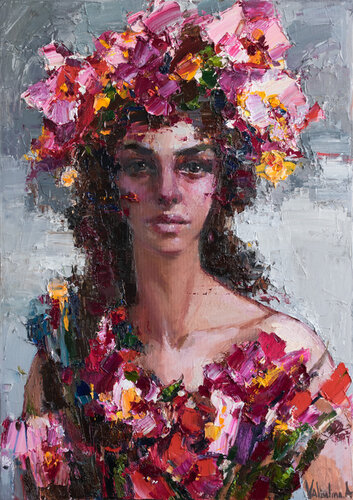 Flora - woman portrait von Anastasiya Valiulina, Malerei kaufen auf Singulart