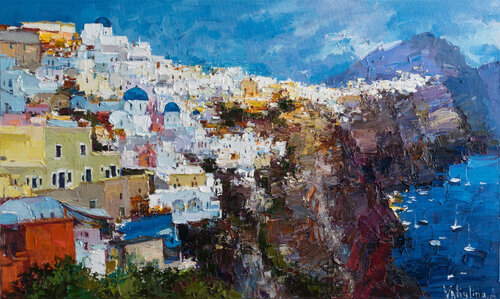 Santorini, Greece von Anastasiya Valiulina, Malerei kaufen auf Singulart