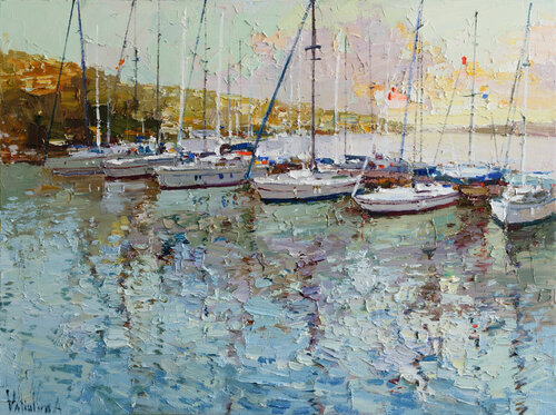 Sailing yachts par Anastasiya Valiulina, Peinture en vente sur Singulart