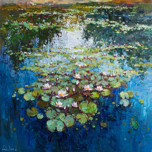 White water Lilies par Anastasiya Valiulina, Peinture en vente sur Singulart