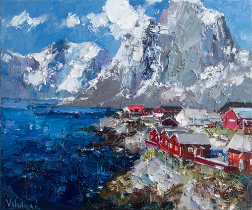 Lofoten Islands Serenity par Anastasiya Valiulina, Peinture en vente sur Singulart