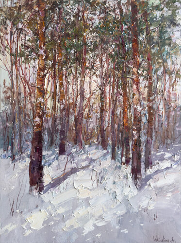 Winter forest par Anastasiya Valiulina, Peinture en vente sur Singulart