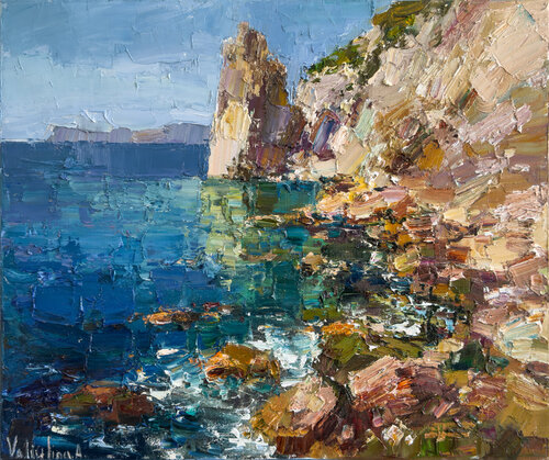 Rocky shore 2 par Anastasiya Valiulina, Peinture en vente sur Singulart