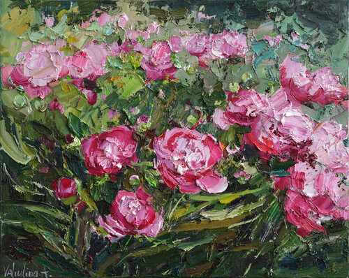 Peonies par Anastasiya Valiulina, Peinture en vente sur Singulart