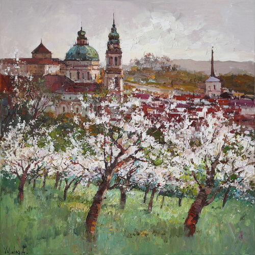 Spring landscape, Prague von Anastasiya Valiulina, Malerei kaufen auf Singulart