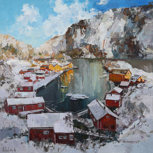 Lofoten, Norway par Anastasiya Valiulina, Peinture en vente sur Singulart