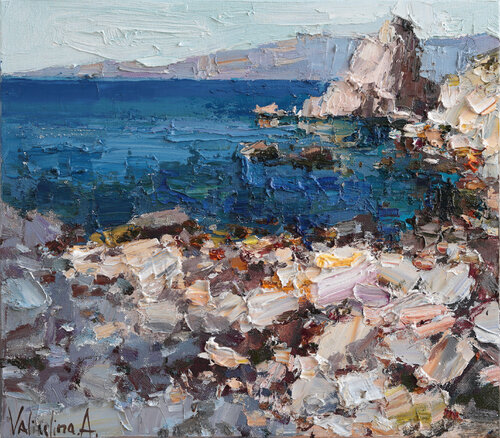 Rocky shore #3 par Anastasiya Valiulina, Peinture en vente sur Singulart