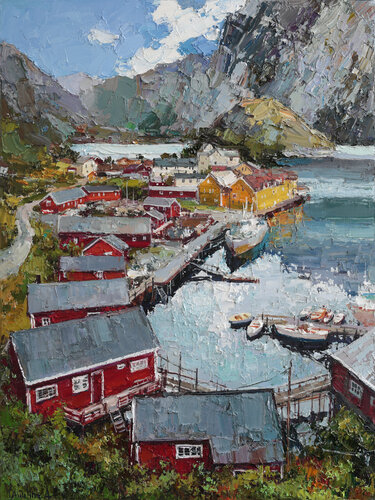 Lofoten, Norway par Anastasiya Valiulina, Peinture en vente sur Singulart