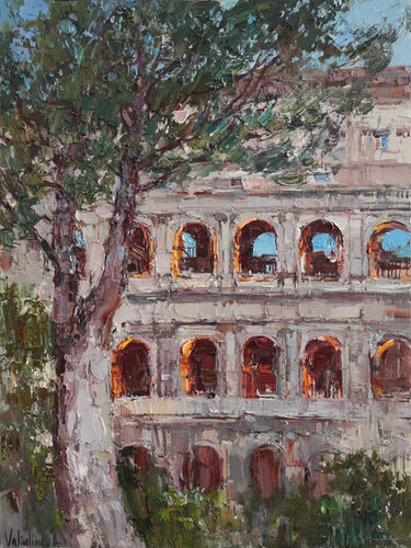 Evening Glow of the Colosseum von Anastasiya Valiulina, Malerei kaufen auf Singulart