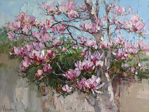 Magnolia in Bloom von Anastasiya Valiulina, Malerei kaufen auf Singulart