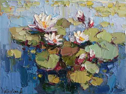 Water Lilies Pond par Anastasiya Valiulina, Peinture en vente sur Singulart