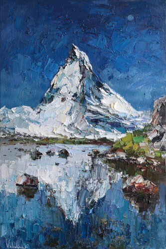Reflections of Matterhorn par Anastasiya Valiulina, Peinture en vente sur Singulart