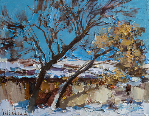Winter van Anastasiya Valiulina, Schilderij te koop op Singulart