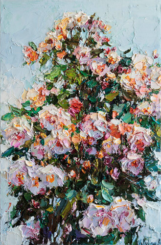 Blooming Roses par Anastasiya Valiulina, Peinture en vente sur Singulart