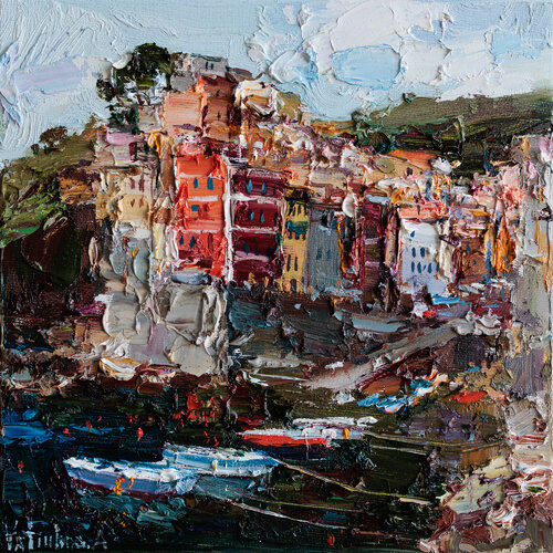 Riomaggiore, Cinque Terre by Anastasiya Valiulina, Painting for Sale on Singulart